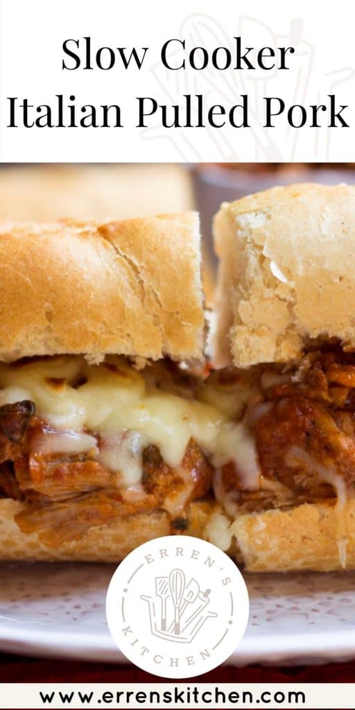 an Italian pulled pork sandwich with mozzarella