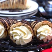 Dark Chocolate Cream Horns