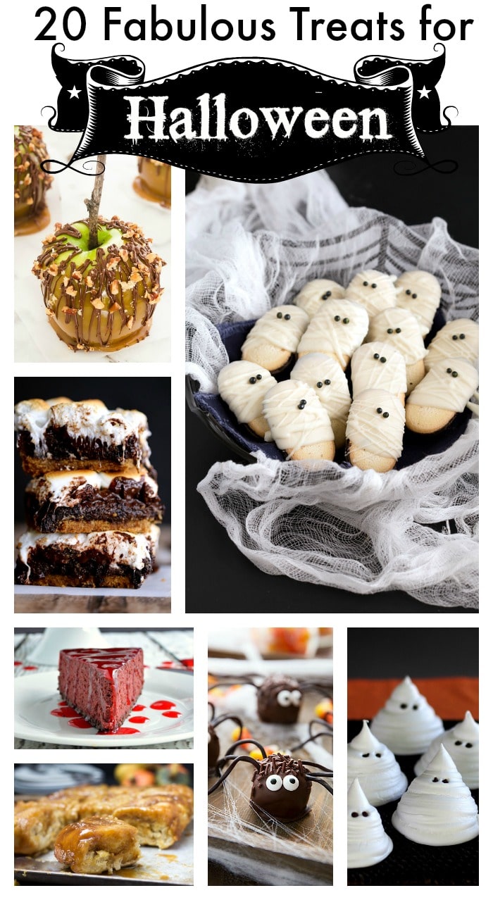 20 Fabulous Treats for Halloween - These amazing Halloween treats are delicious enough to satisfy all the mischievous ghosts and ghouls who come knocking at your door. With these recipes there is something for everyone.