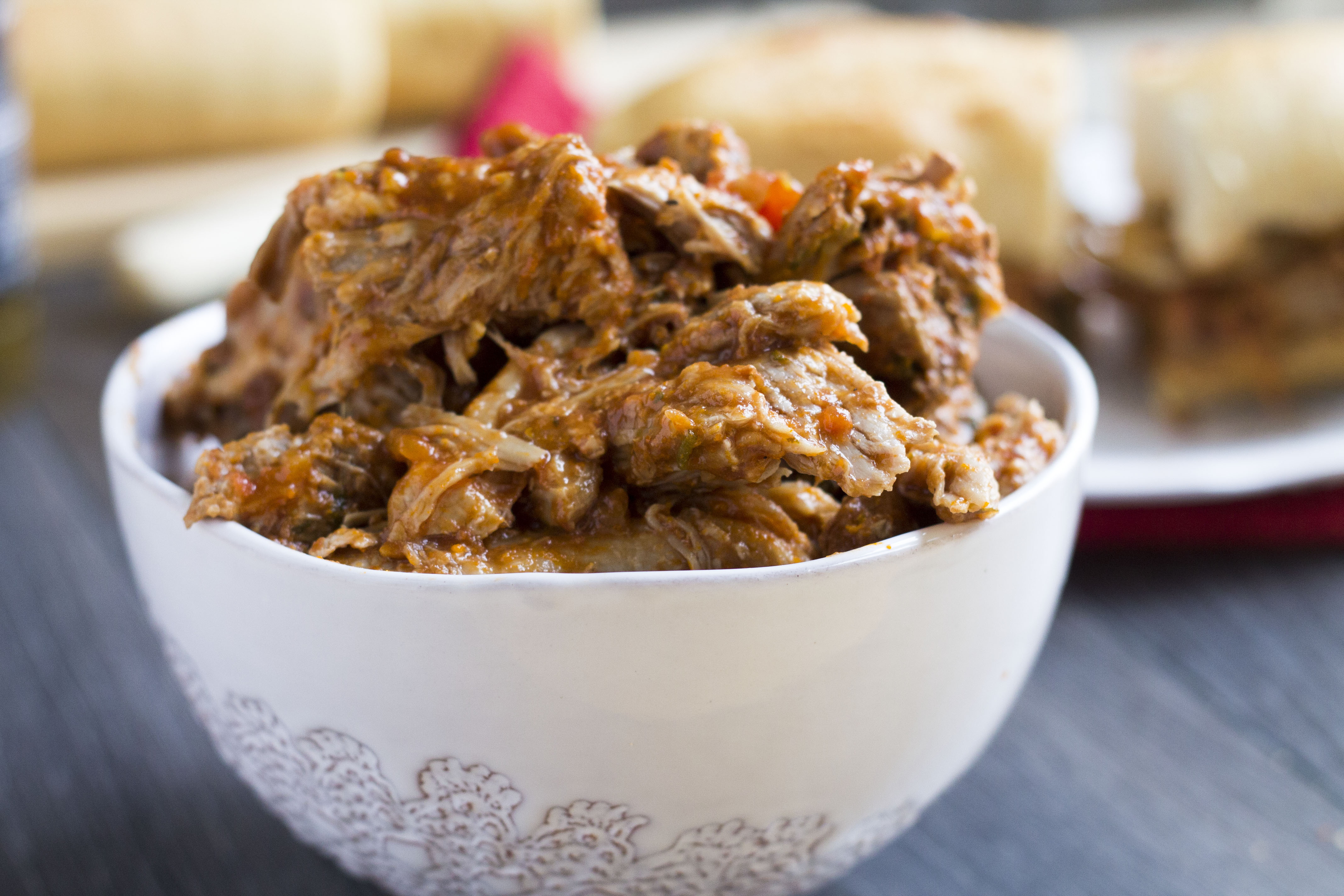 Pulled pork in a bowl