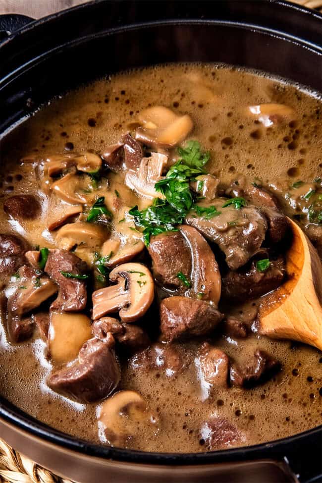 Slow Cooker Beef with Mushrooms | Erren's Kitchen