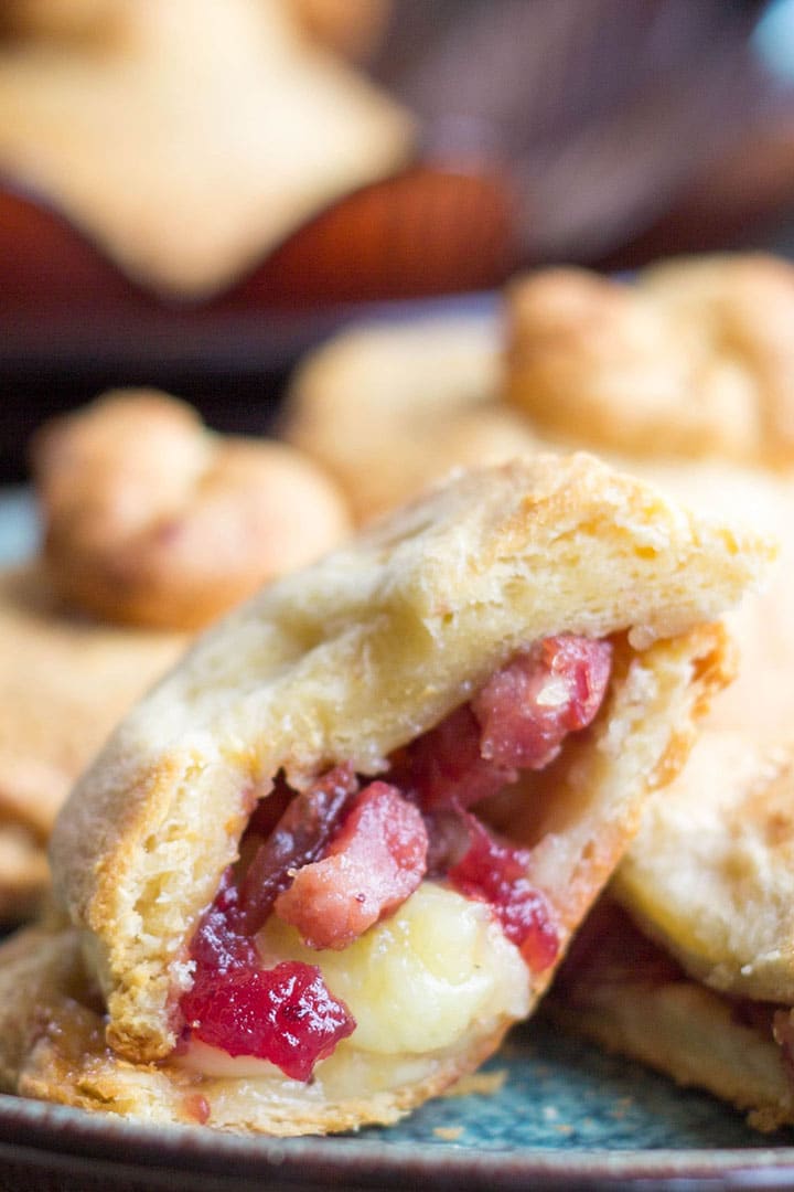 Bacon Cranberry & Brie Stuffed Rolls
