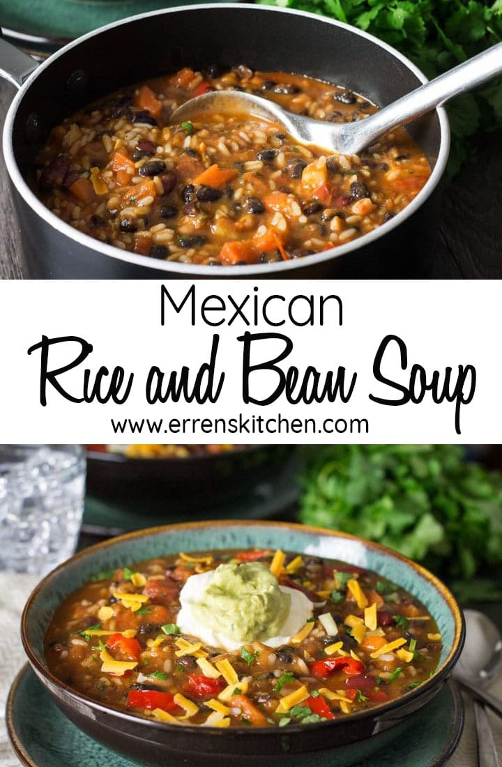 Mexican Rice and Bean Soup Comfort food at it's best!