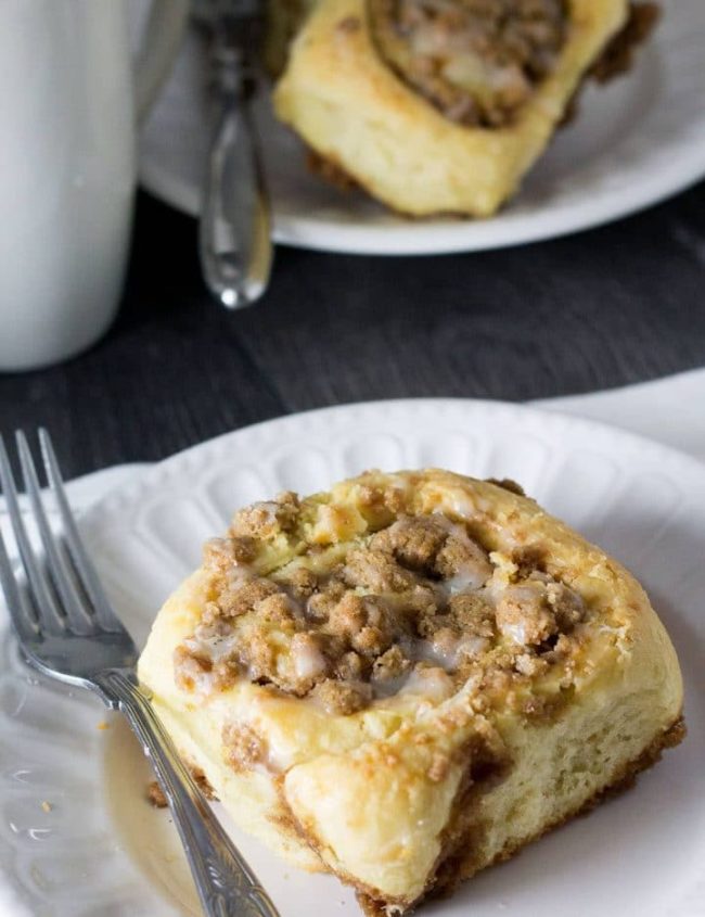 Cinnamon Crumb Buns - Erren's Kitchen - This New York style recipe is simply divine. These soft, sweet buns are filled and topped with a buttery, cinnamon crumb that will keep you coming back for more.