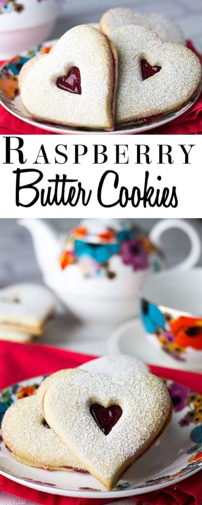Raspberry Butter Cookies - Erren's Kitchen - This Simple linzer style sandwich cookie recipe is just the right balance of the tart raspberry filling and the tender, buttery sweetness of the cookie.