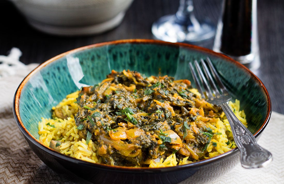 Quick and Easy Sag Bahji Spinach Curry Ready to eat in just 10 minutes!