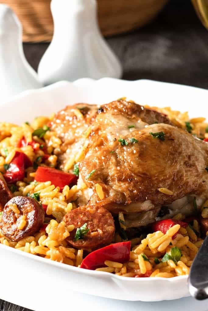 One Pot Chicken & Chorizo Paella Erren's Kitchen