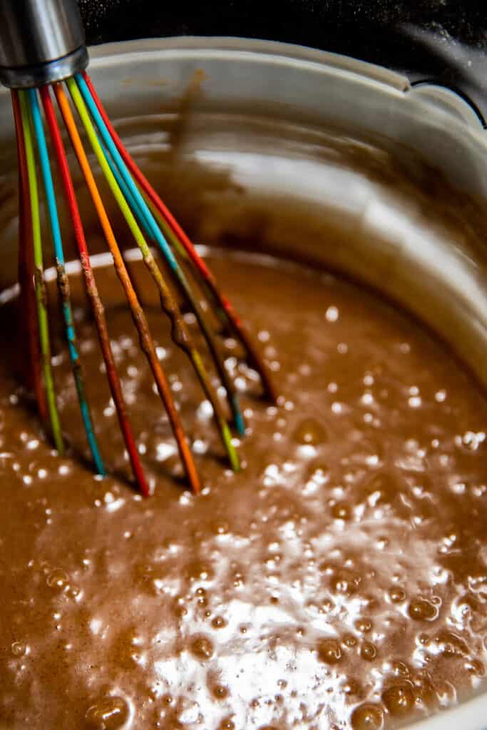 chocolate banana cake batter