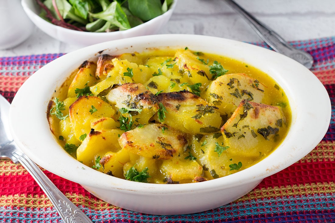 Serve your guests something so much better than just mashed potatoes with this tasty recipe from Erren's Kitchen for Easy Saffron Potato Bake. Comfort food has never tasted so good!