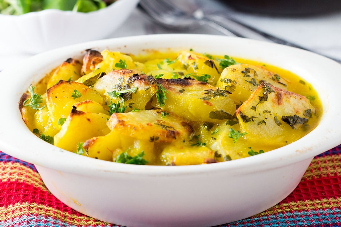 Serve your guests something so much better than just mashed potatoes with this tasty recipe from Erren's Kitchen for Easy Saffron Potato Bake. Comfort food has never tasted so good!