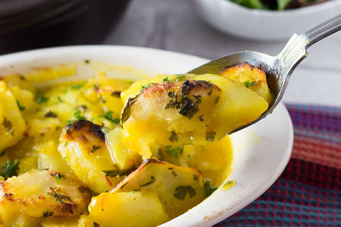 Serve your guests something so much better than just mashed potatoes with this tasty recipe from Erren's Kitchen for Easy Saffron Potato Bake. Comfort food has never tasted so good!