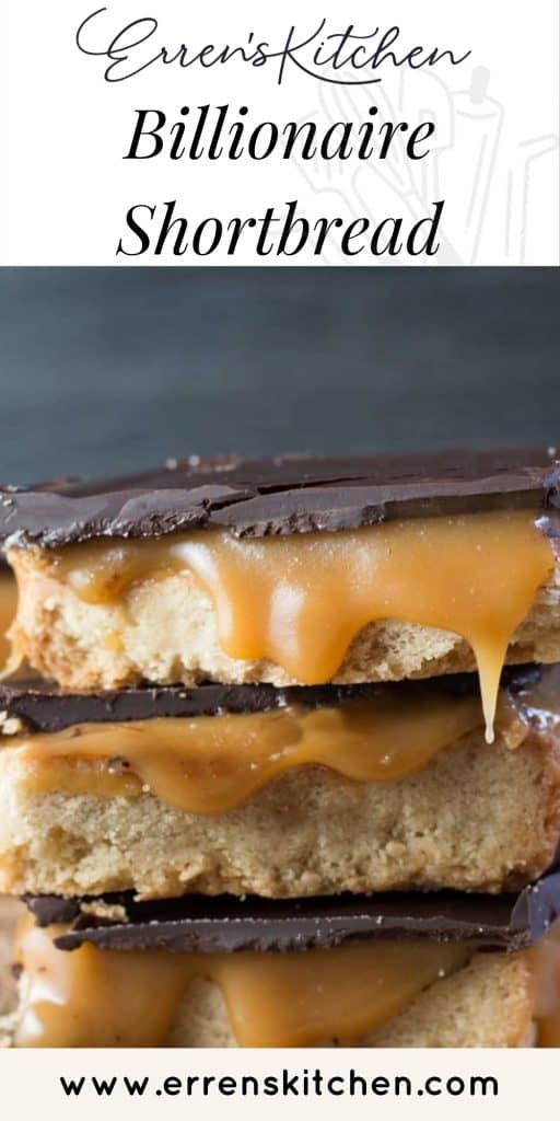 a stack of billionaire shortbread