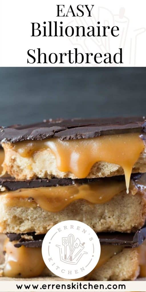 a stack of billionaire shortbread