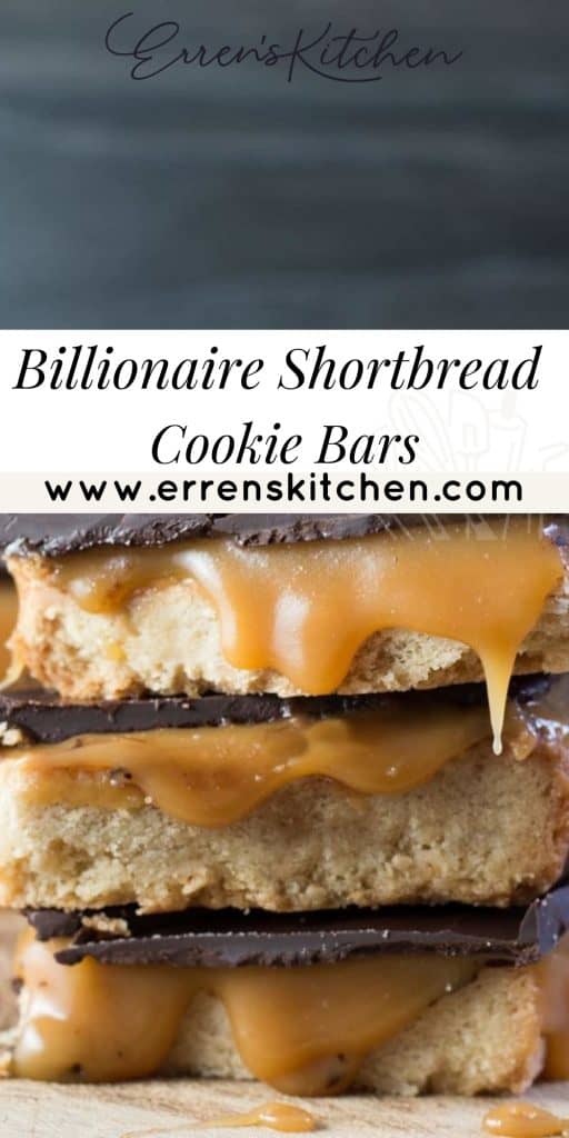 a stack of billionaire shortbread