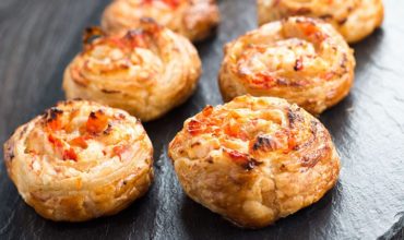 Feta & Sweet Pepper Pastry Swirls