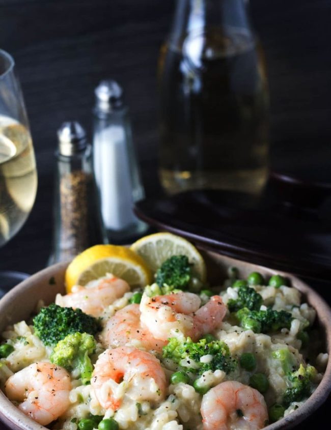 This recipe from Erren's Kitchen for Easy Lemon Shrimp Risotto is a delicious one pot meal that's simple to whip up after a hard day's work.