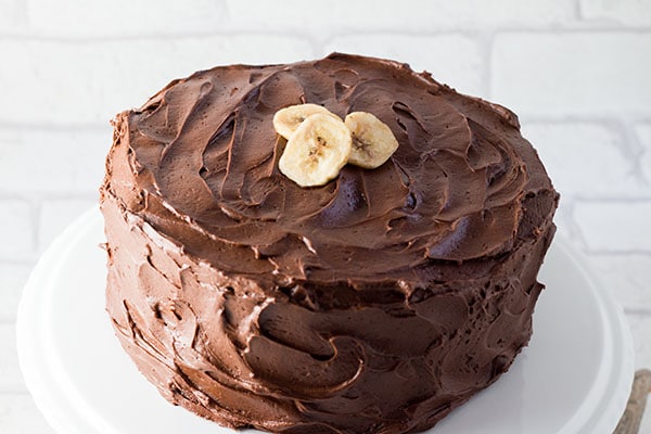 Just one look at this recipe from Erren's Kitchen for Banana Spice Cake with Chocolate Fudge Frosting is enough to know that this dessert it won't stay around for long!