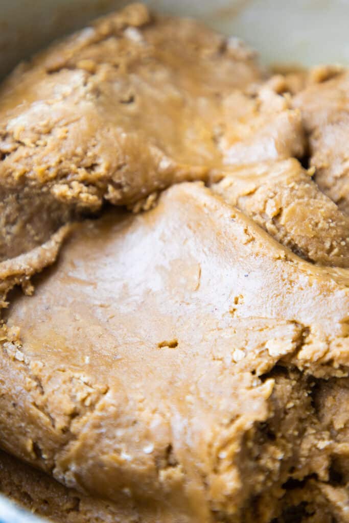 The Ginger Crinkle Cookies Dough in a bowl