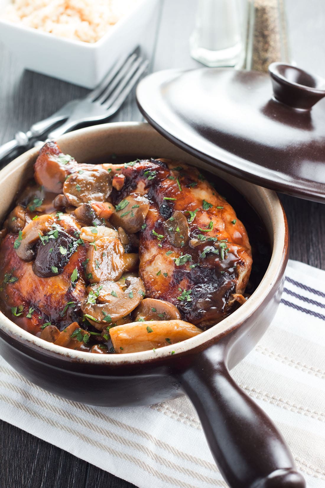 Classic Coq Au Vin - Comforting, and packed with deep, rich flavor!
