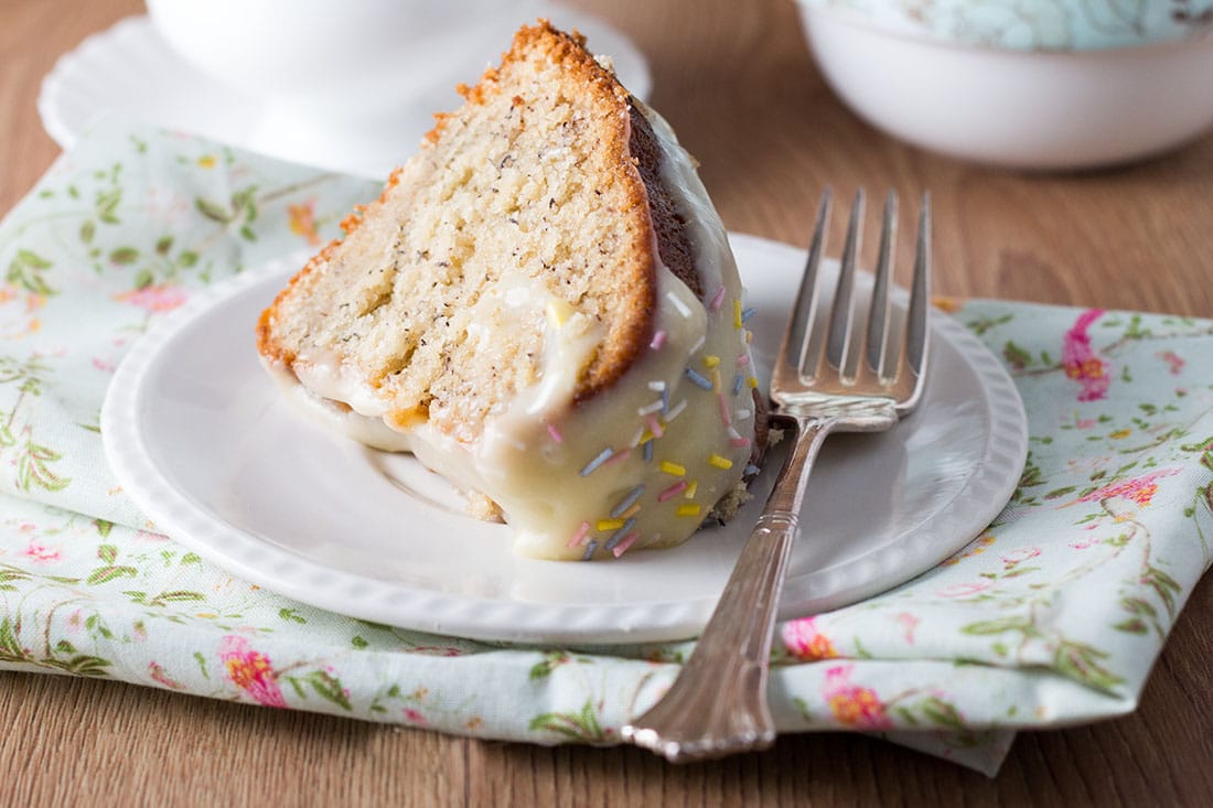 Vanilla Bean Banana Bundt Cake with Cream Cheese Icing