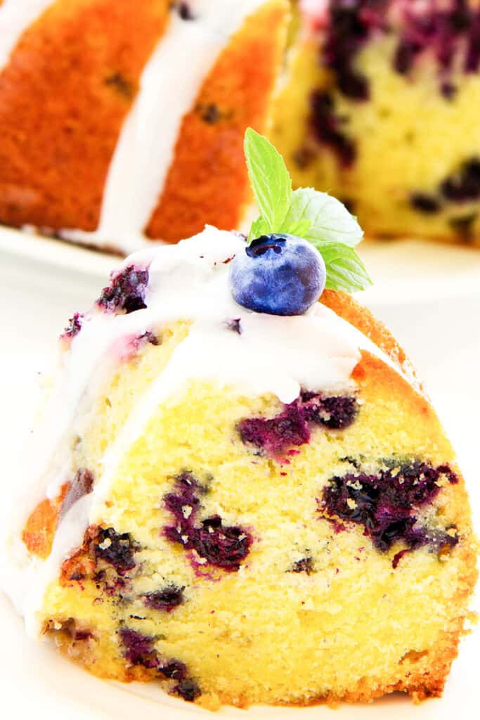 a slice of the cake on a plate
