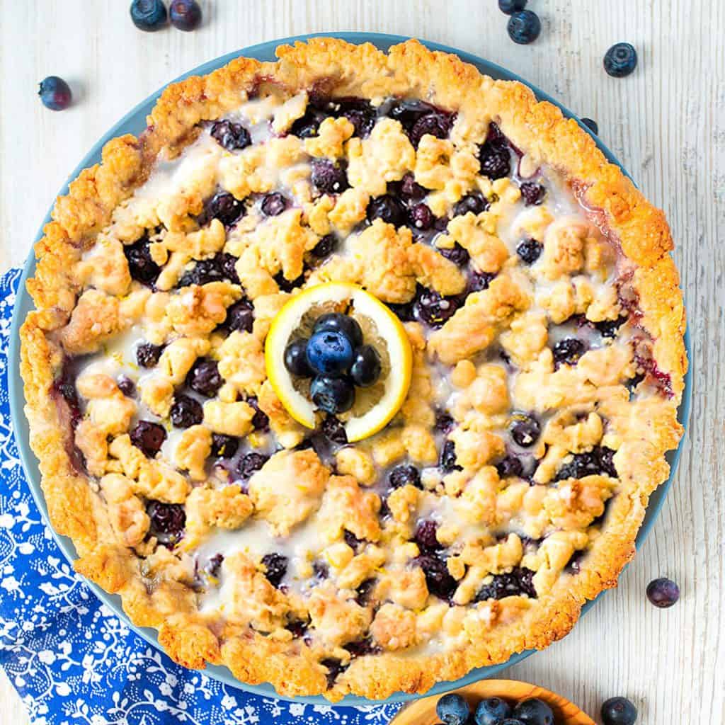 Blueberry Lemon Shortbread Tart Blueberry Pie just got a sweet and
