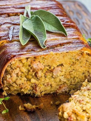 Bacon Wrapped Sausage Stuffing