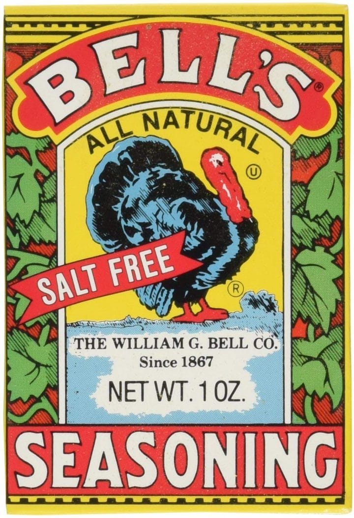 a package of bell's seasoning with a turkey on the box