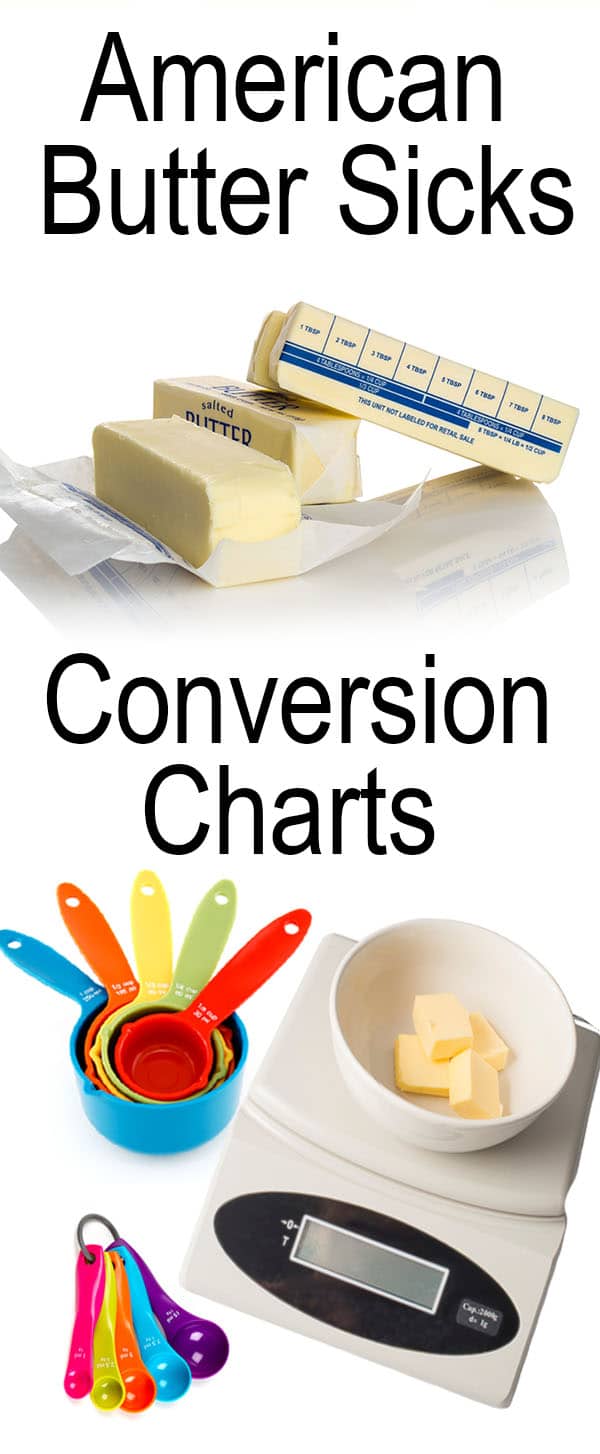 US Sticks of Butter Conversion Charts Erren