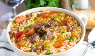 Slow Cooker Oxtail Orzo Soup