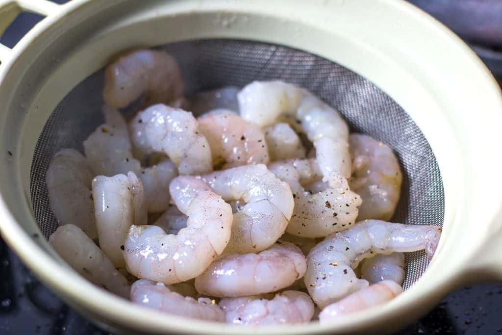 seasoned shrimp in a bowl