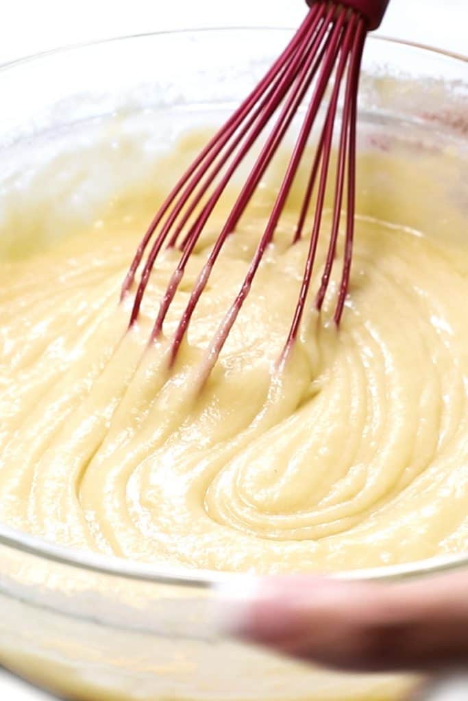 cake batter in a bowl