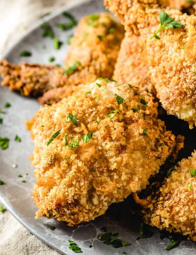 Homemade Oven Baked Fried Chicken Ready to Eat