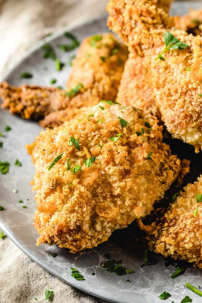 Homemade Oven Baked Fried Chicken Ready to Eat