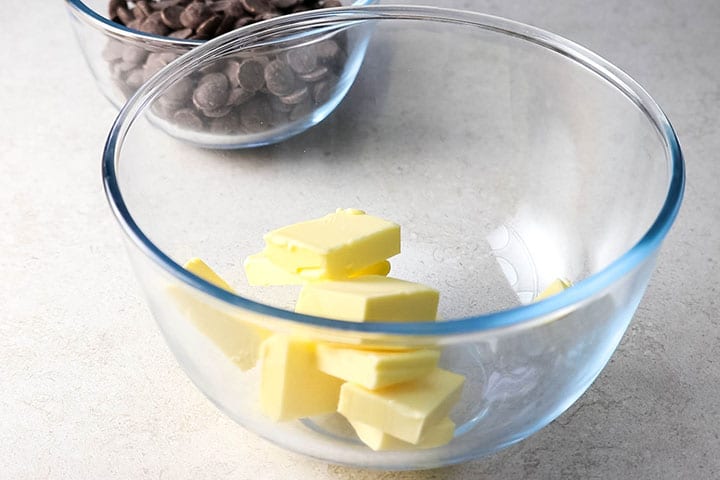 Butter in a glass bowl