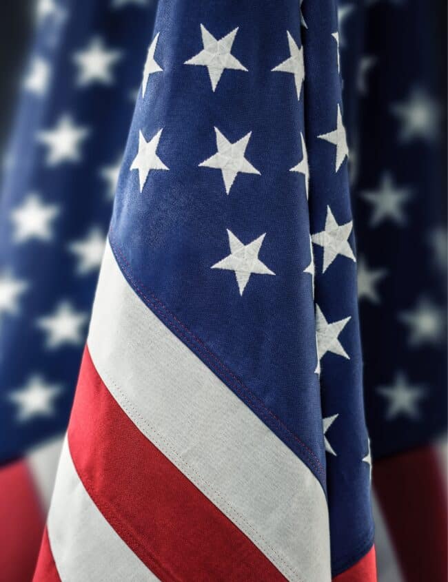 a close up image of an American flag