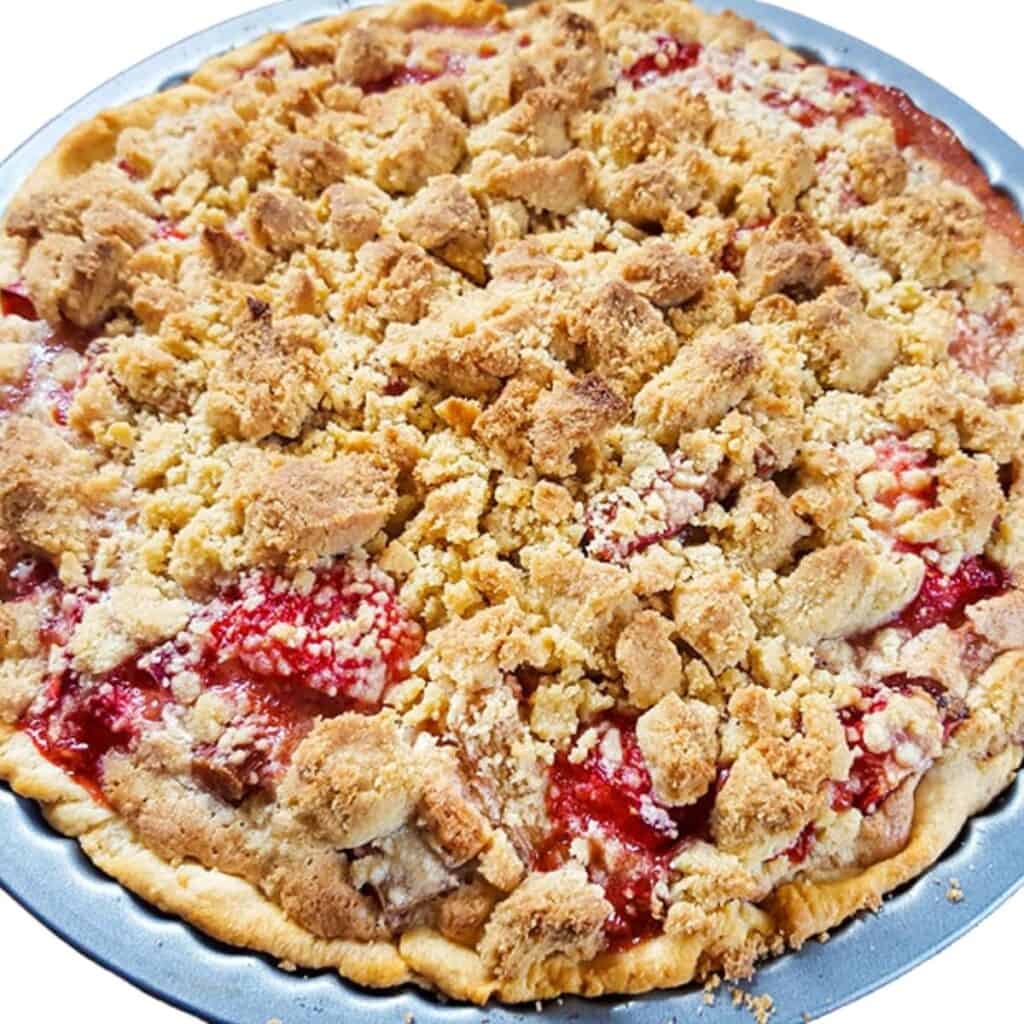 Strawberry Rhubarb Pie fresh from the oven