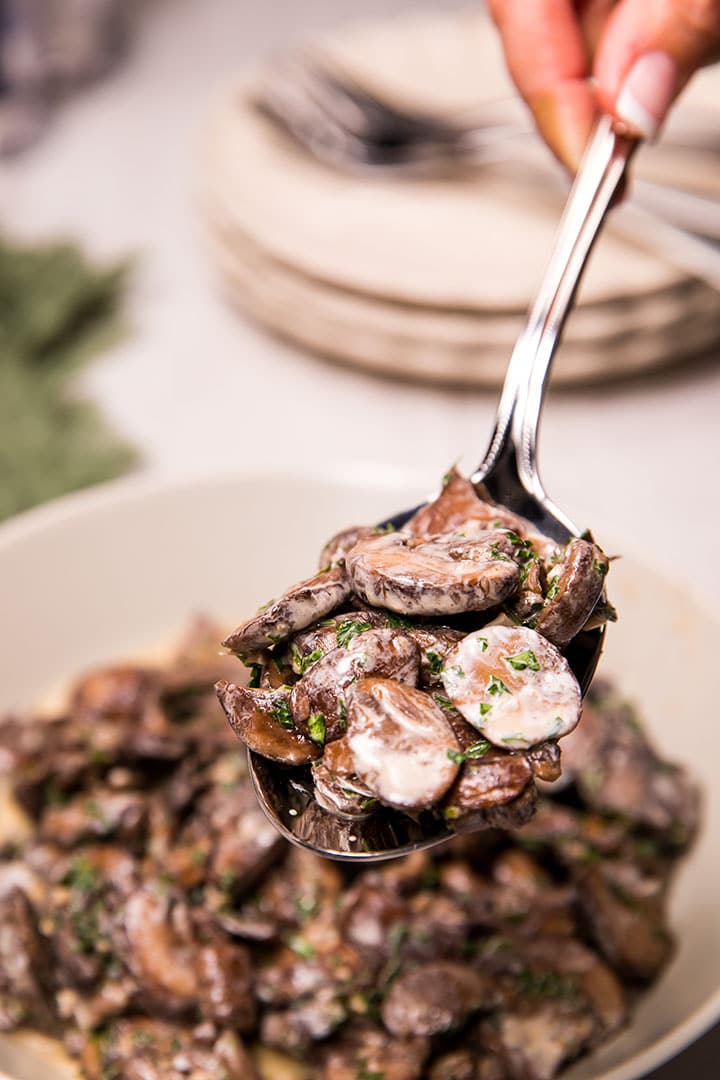 Creamy Garlic Mushrooms