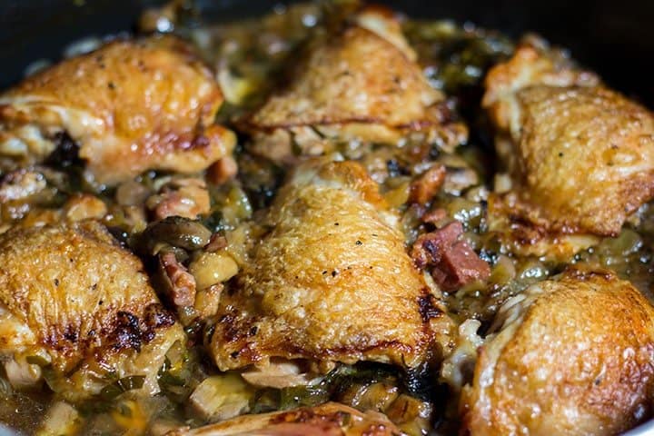 Chicken with Sherry Mushrooms Sauce fresh out of the oven