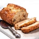 a sliced Banana Bread on a serving dish