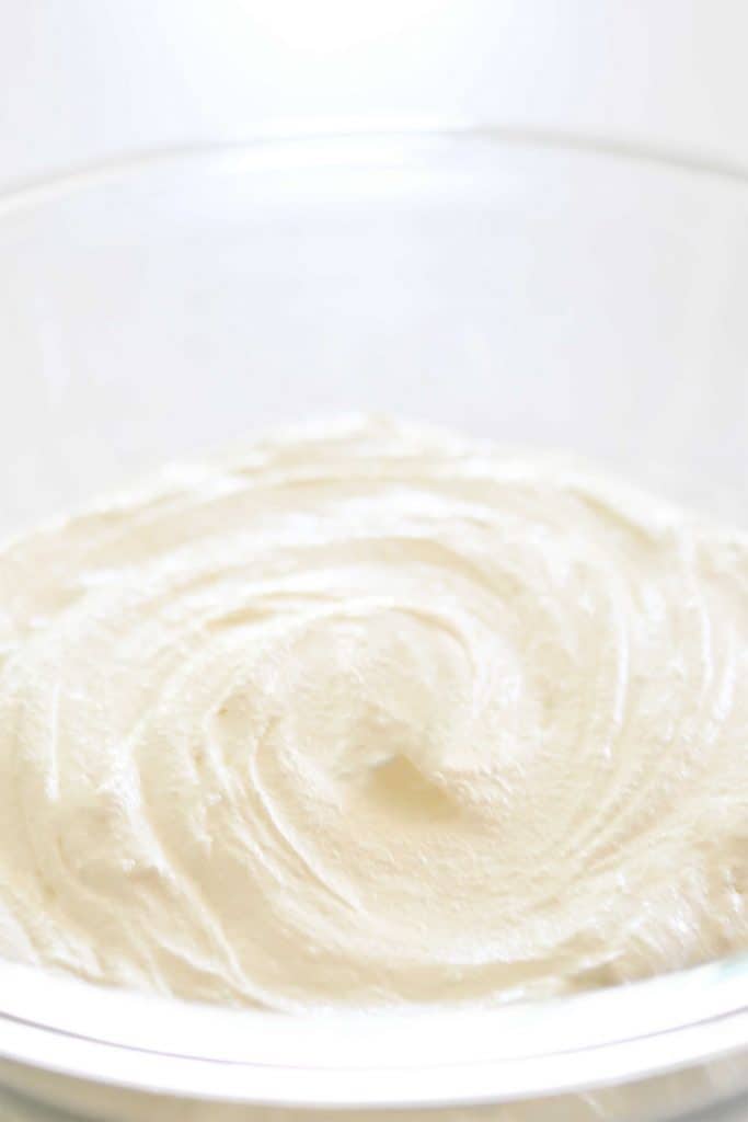 butter and sugar whipped together in a bowl