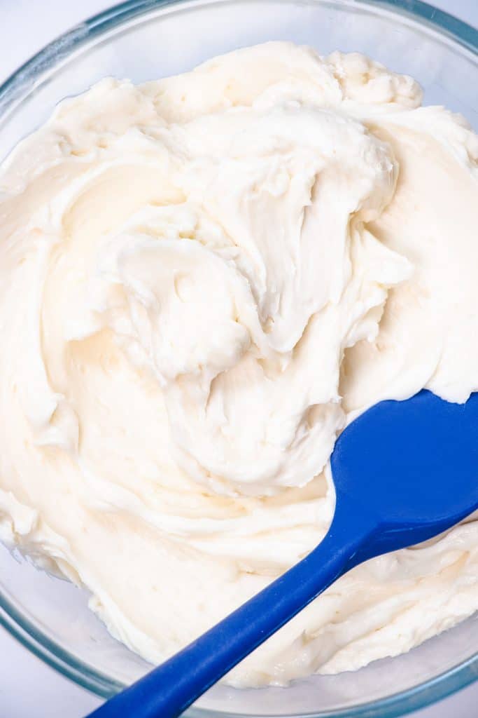 fresh made buttercream in a bowl