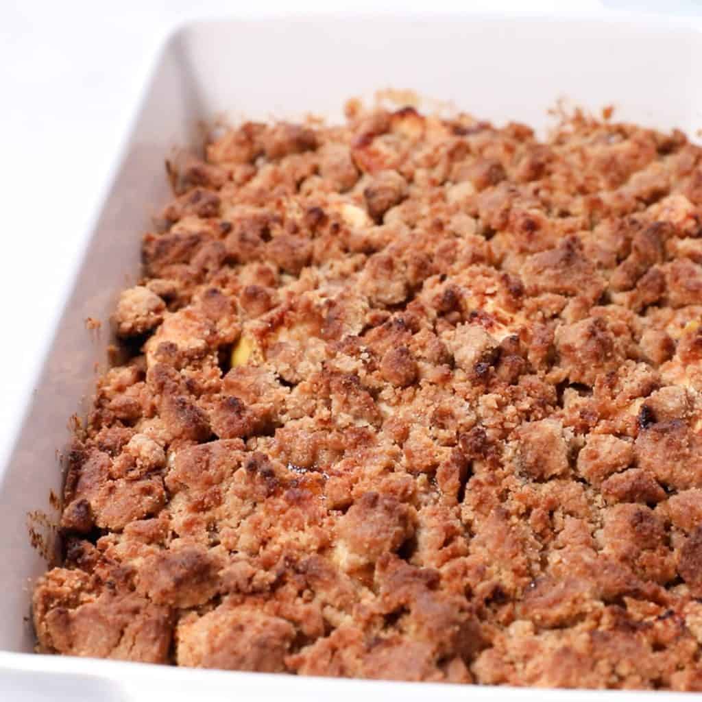 Apple Brown Betty fresh out of the oven