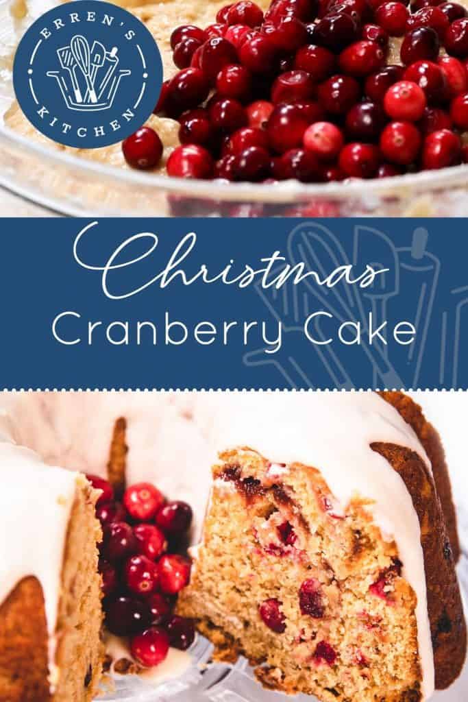 Cranberry Bundt Cake with a swirl of cranberry sauce