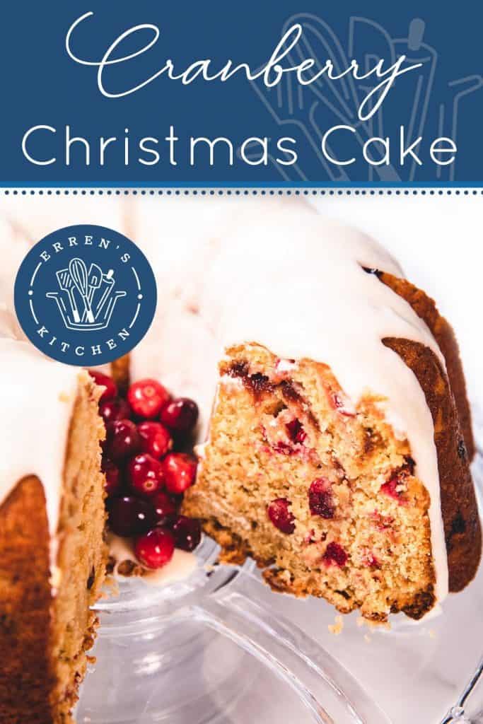 Cranberry Bundt Cake with a swirl of cranberry sauce