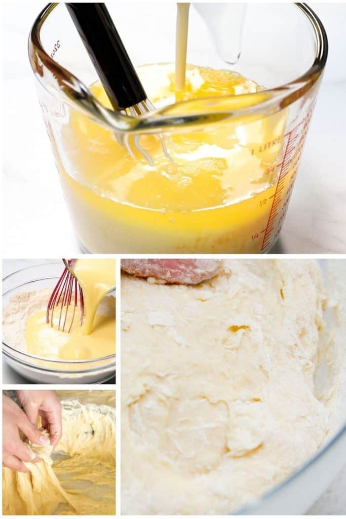 photos of making the dough