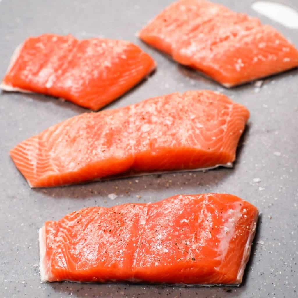 raw salmon