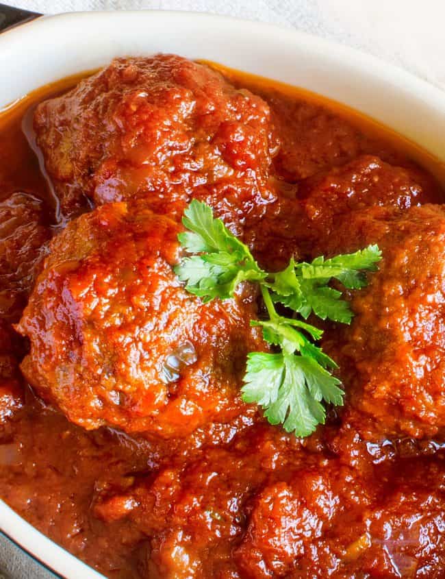 meatballs in a bowl ready to serve