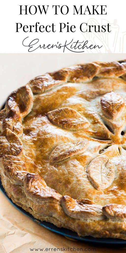 A baked pie with golden crust