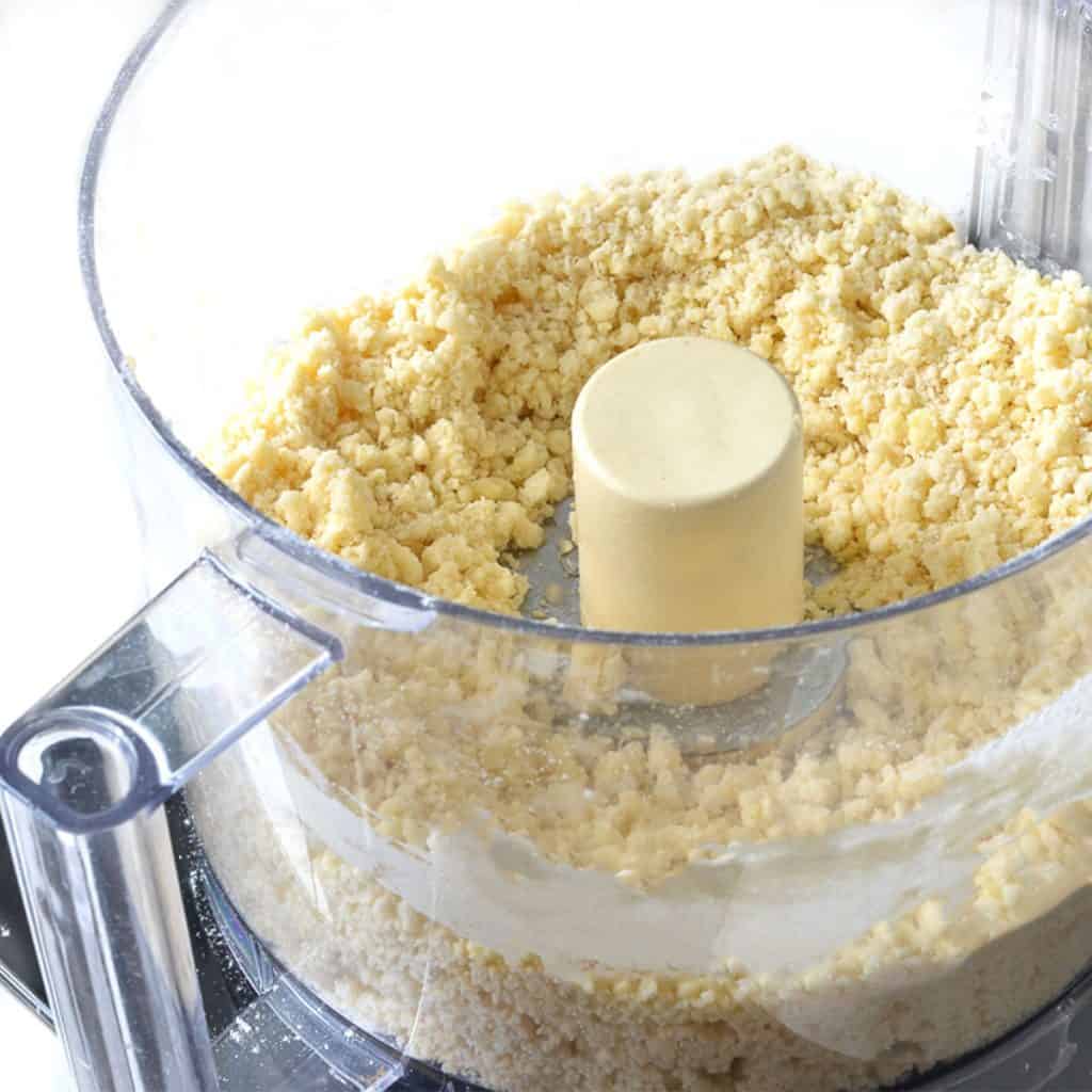 The water worked into the flour and butter mixture